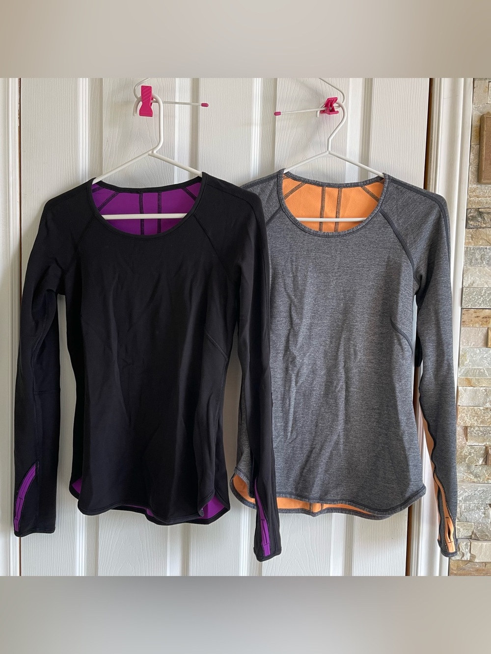 Lululemon Women’s Small Long-Sleeve Reversible Active Tops — set of 2